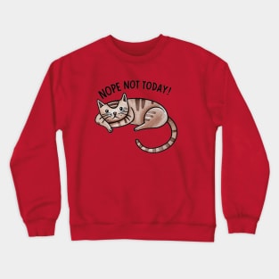 "Sassy Siesta: Children's Cat Doodle" - Funny Nope Not Today Crewneck Sweatshirt
